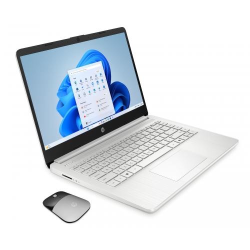HP 14″ HD Touchscreen Laptop Intel N150 4GB RAM 128GB SSD Natural Silver Bundle