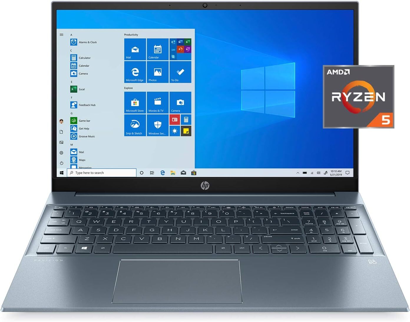 Used HP 15-EH1052WM 15.6” FHD AMD Ryzen 5 5500U 8GB 512GB Win 11 Blue