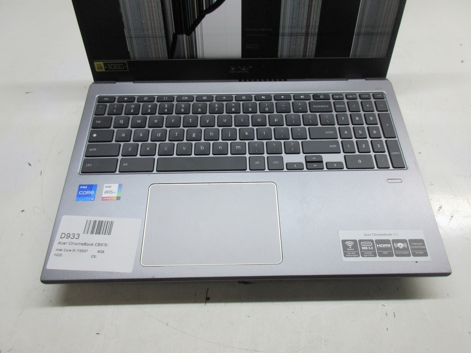 Acer 515 15.6″ Chromebook Intel Core i5-1135G7 2.4GHz 8GB NO HDD