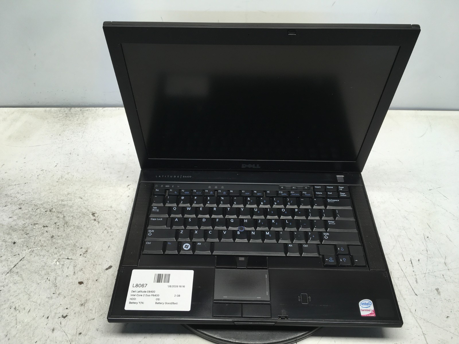 Dell Latitude E6400 Intel Core 2 Duo P8400 2.26GHz 2 GB NO HDD