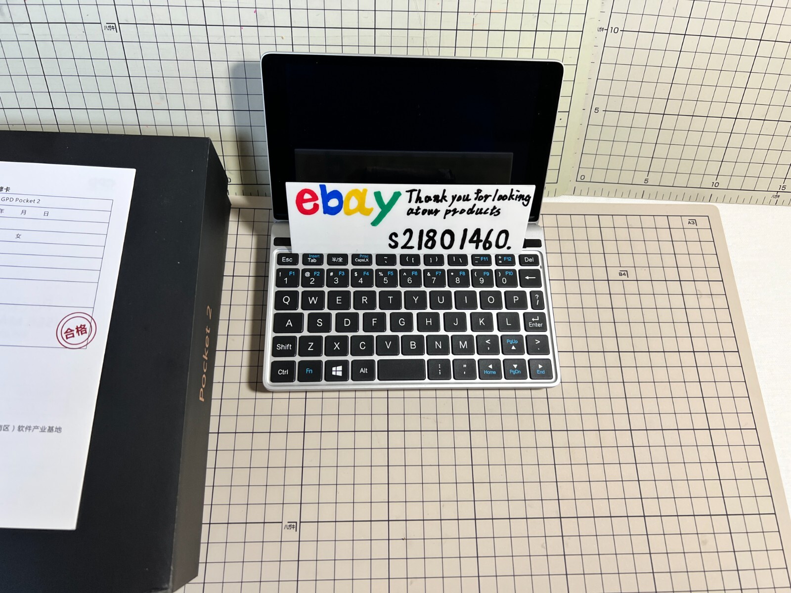 GPD Pocket 2 Intel Core m3-7Y30 7in Touch Screen 8GB RAM/128GB ROM Near Mint
