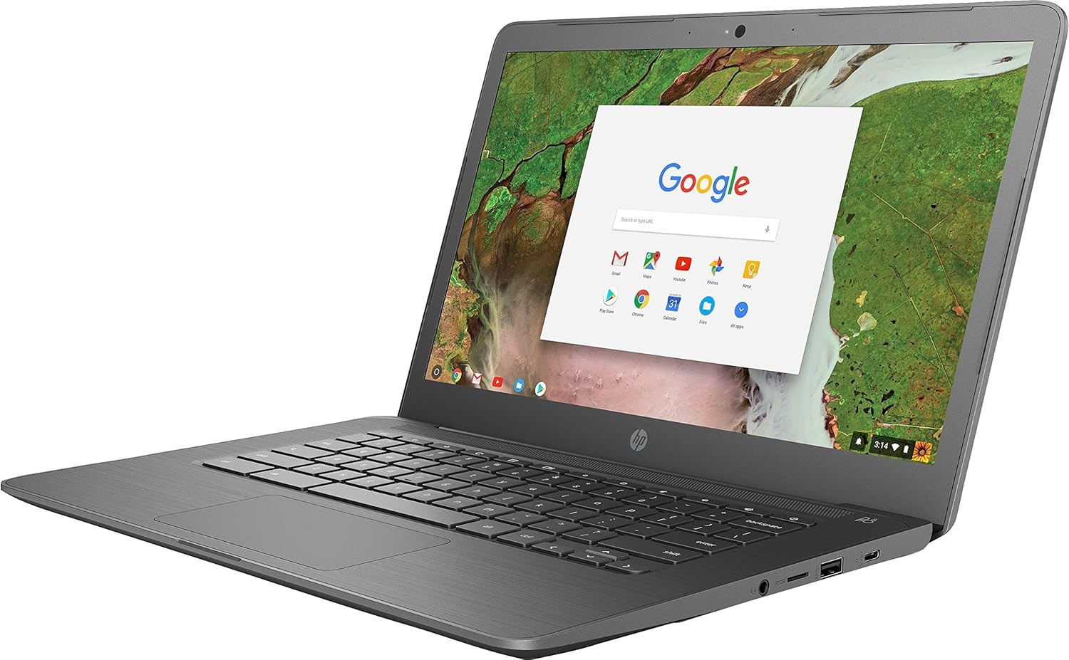 HP 14″ Touchscreen Chromebook (Intel Celeron N3350, 4GB RAM, 32GB eMMC) Gray