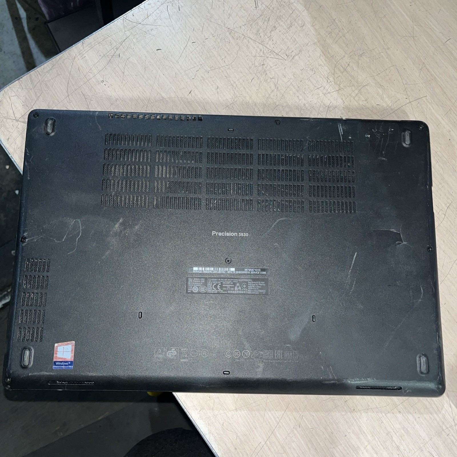 DELL PRECISION 3530 INTEL CORE I7-8850H 8GB RAM NO HD