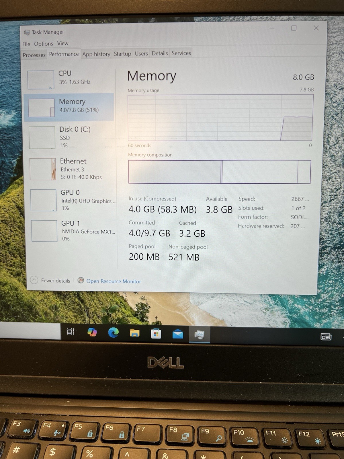 DELL LATITUDE 5491 Intel i7-8850H 8GB RAM 500GB SSD – Nvidia MX130 – Win 10 Pro
