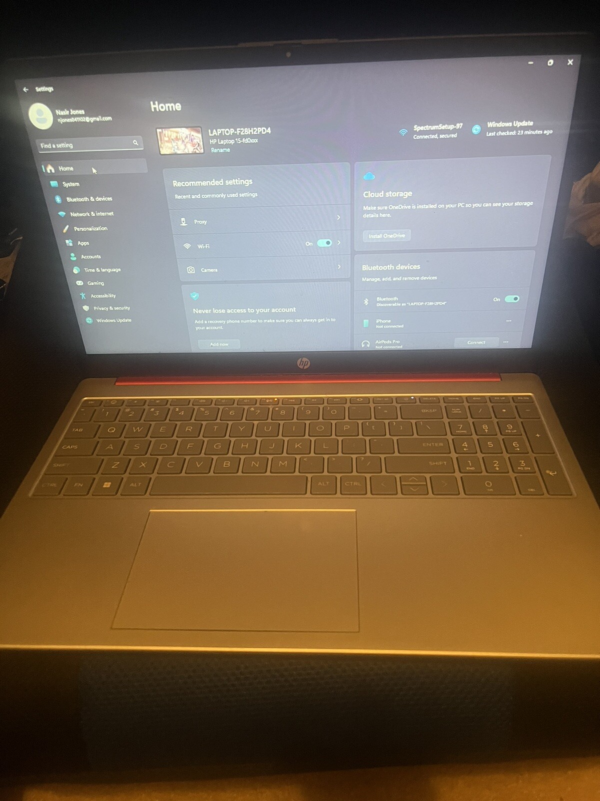 HP 15-FD0081WM 15.6” (128GB UFS Intel Pentium N200 1.1GHz 4GB RAM) Laptop -…