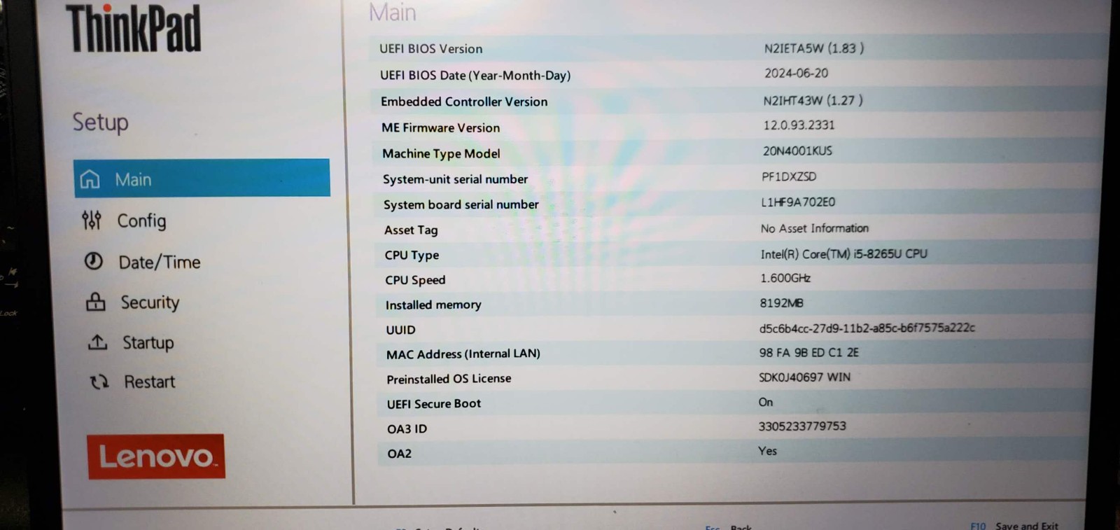 Lot x 6 Lenovo T590 Laptop Intel Core i5-8th Gen 8GB RAM No SSD/OS/Charger READ
