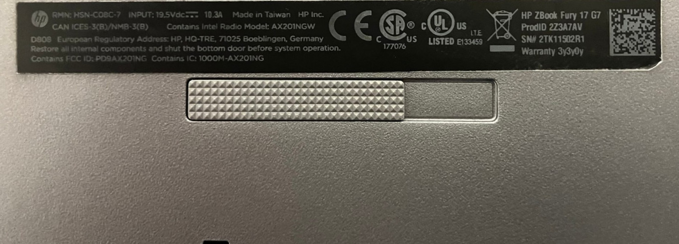 HP ZBook Fury 17 G7 NVIDIA Quadro RTX 4000 2.4GHz Intel Core i9-10885H 64GB 1TB