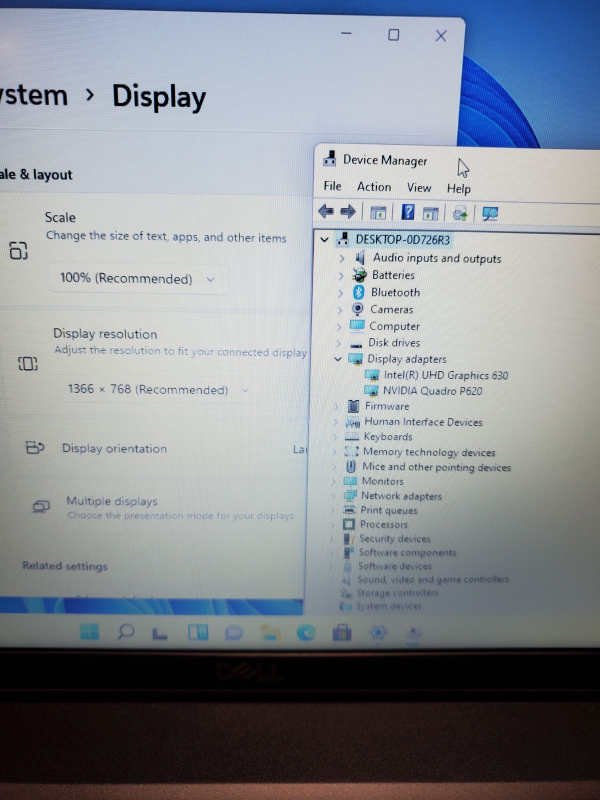 Dell Precision 3541 15.6 i7-9850H 2.60GHz 16GB 256GB SSD Quadro P620 Win11 #69