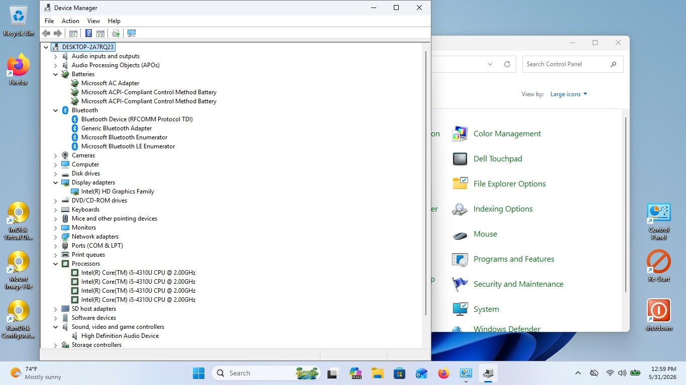 Dell Latitude E5540:15.6″,Wn11Pro,i5-4310U@2Ghz,12Gb RAM, 256Gb SSD,USB,WiFi,Bt