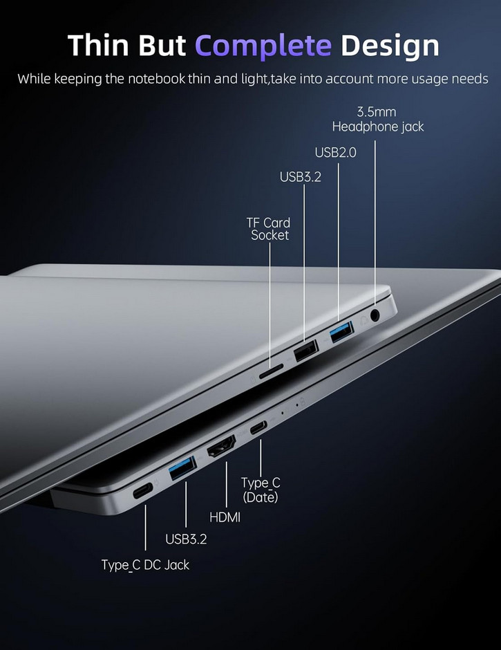 MALLRACE 2026 New Laptop,15.6-inch IPS with Windows 11 PRO Laptop with Quad-Core