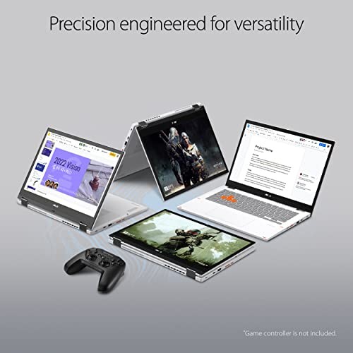 ASUS CHROMEBOOK VIBE CX34 FLIP CLOUD,14″ FHD I5-1235U 8GB 256GB SSD, WHITE