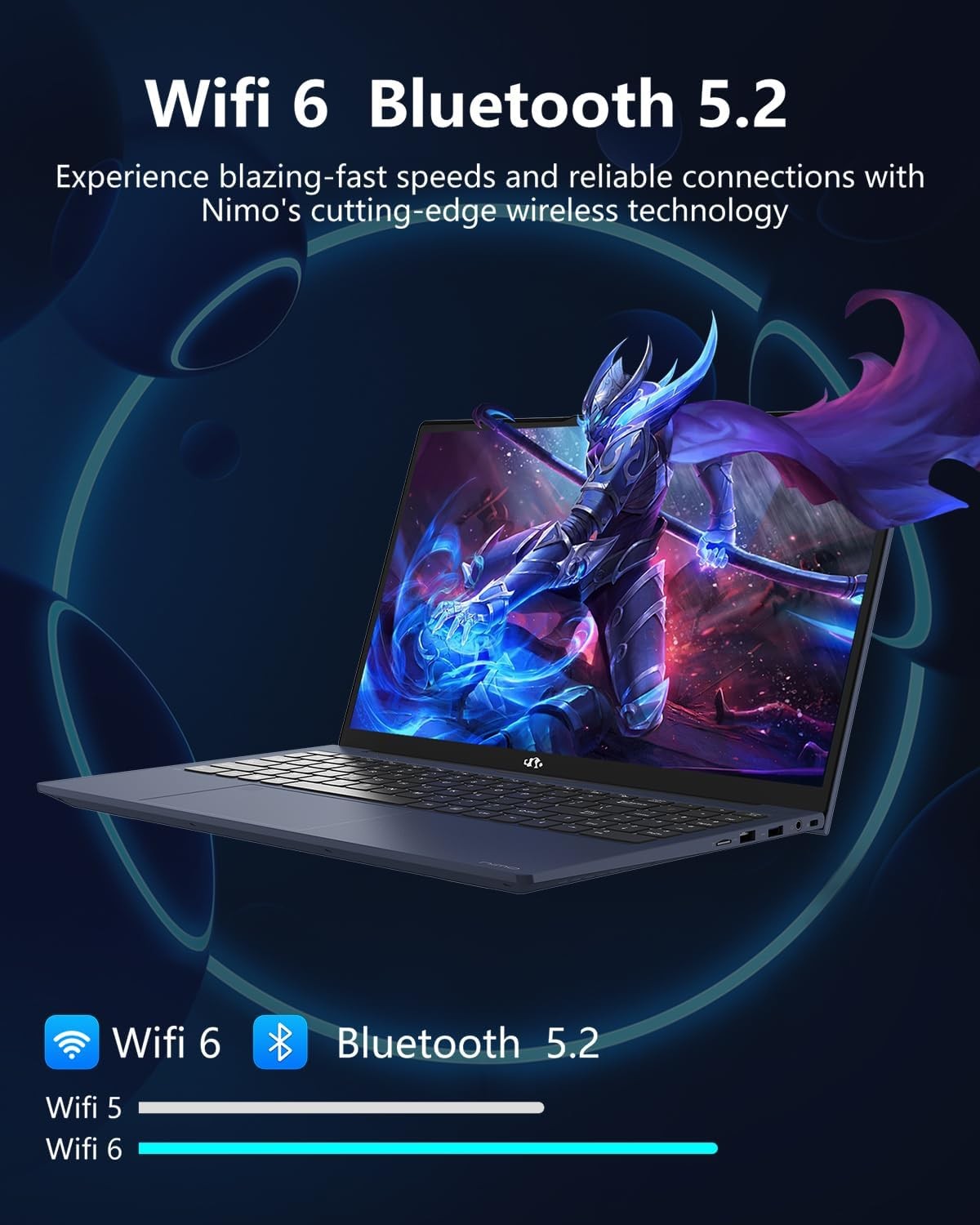 NIMO 15.6 Laptop 16GB RAM 1TB SSD Intel Pentium N100 Processor Backlit KB Win11