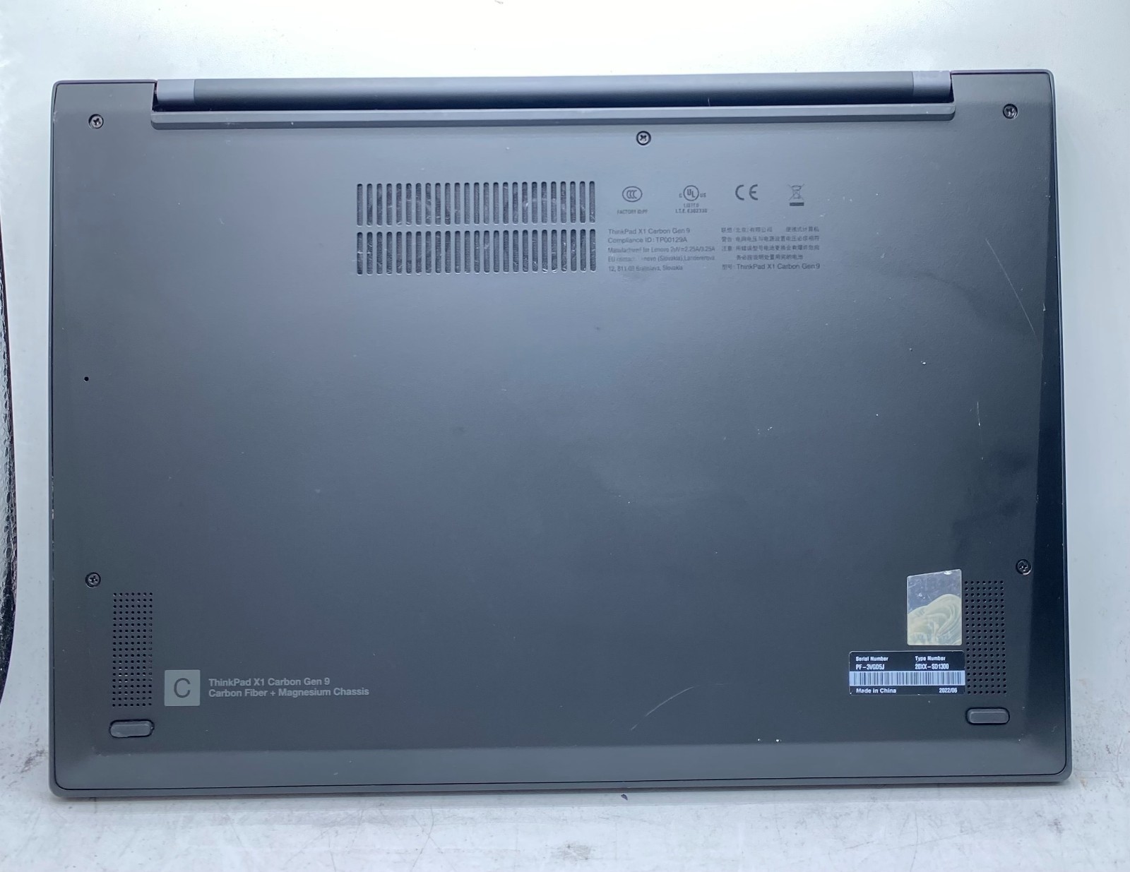 FOR PARTS Lenovo X1 Carbon Gen 9th 14″ Intel Core i7-1185G7 16GB RAM 512GB SSD