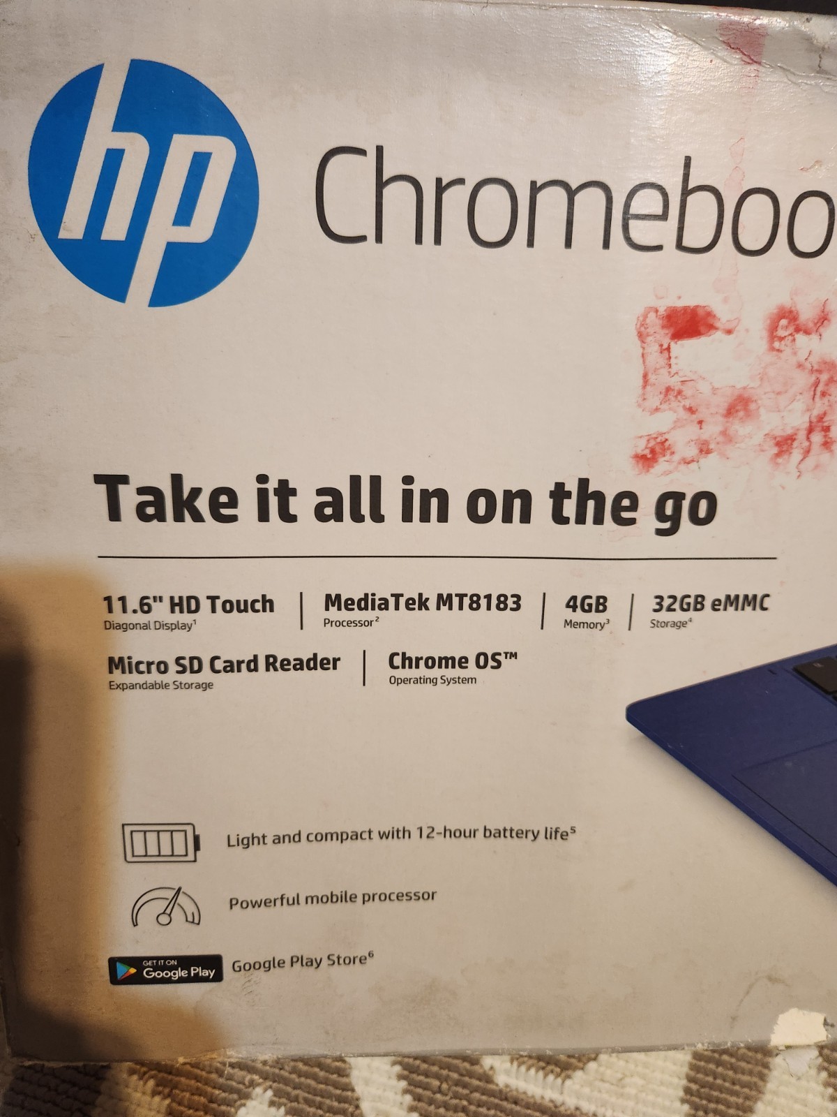 HP Chromebook 11.6-inch Laptop MediaTek MT8183 4 GB RAM 32 GB eMMC 11a-na0036nr