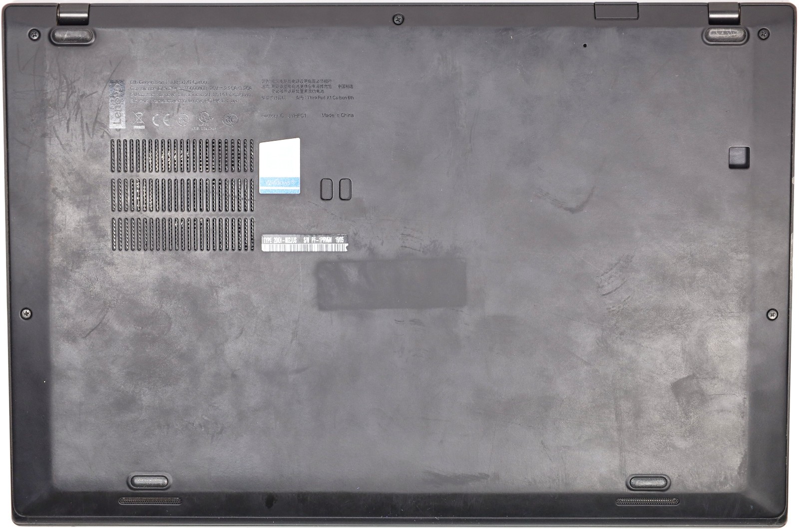 Lenovo ThinkPad X1 Carbon Gen 6 i7-8650U 16GB RAM 256GB SSD Win11P w/AC Adapter