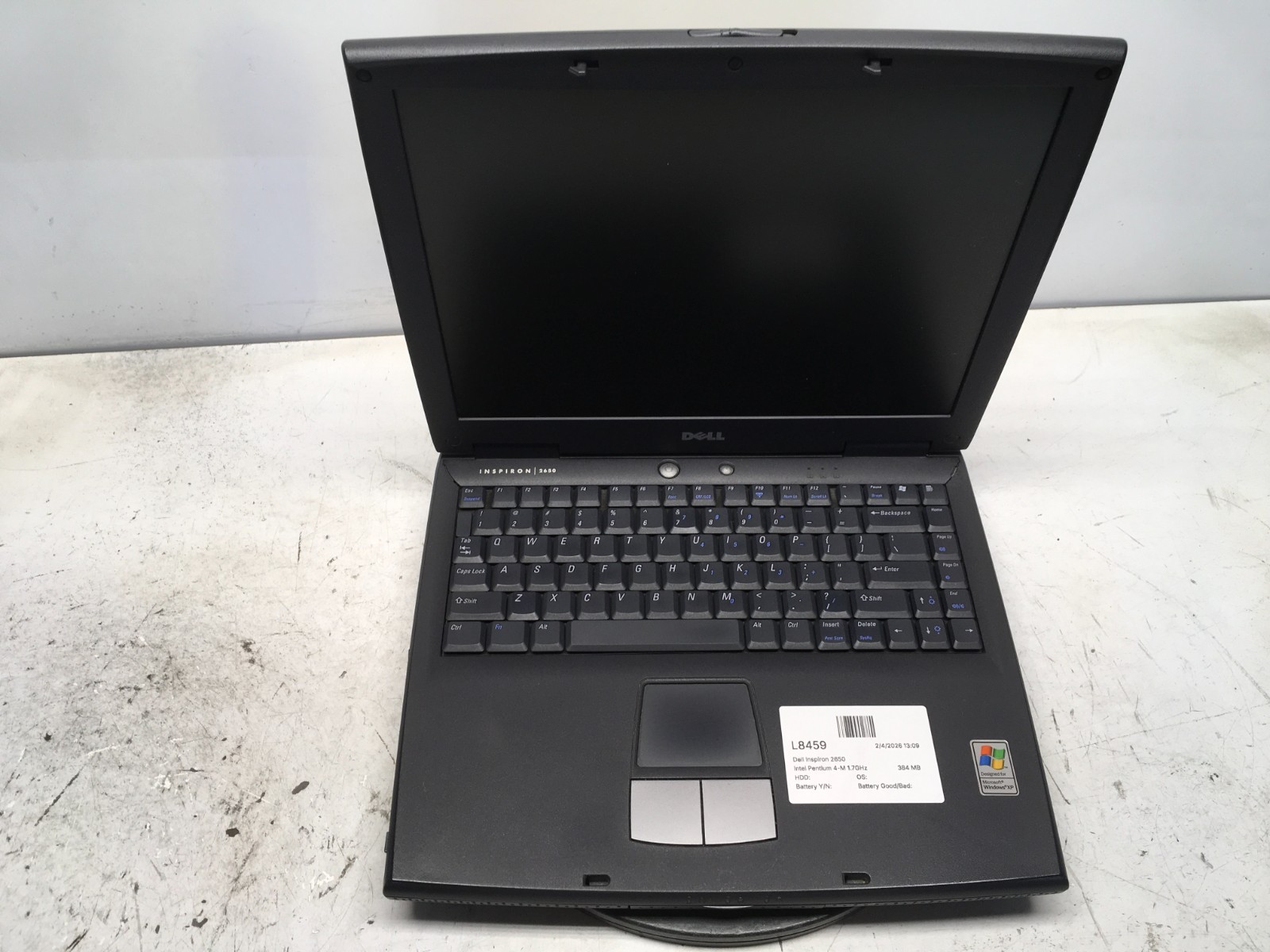 Dell Inspiron 2650 Intel Pentium 4-M 1.7GHz 384 MB NO HDD