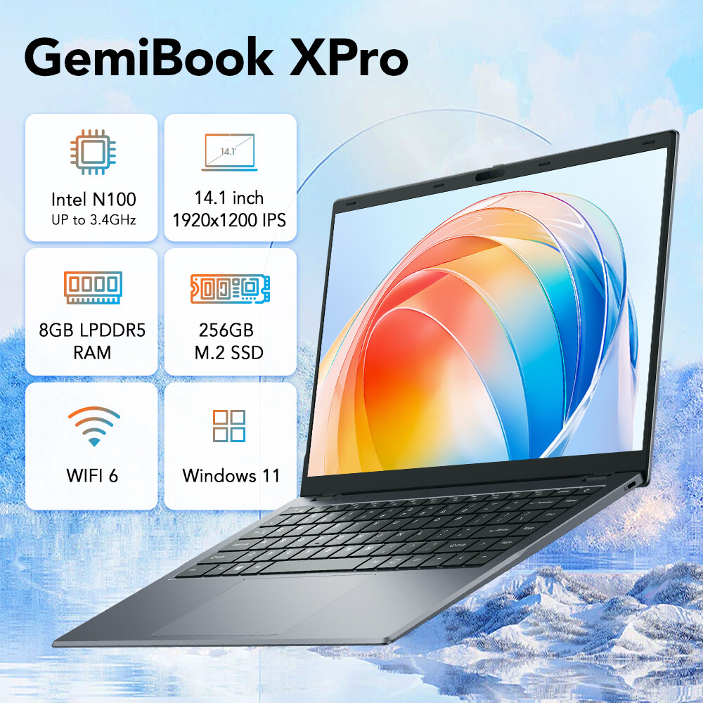 CHUWI-GemiBook XPro 14.1" HD Display Laptop – Intel Alder Lake N100 8G 256G