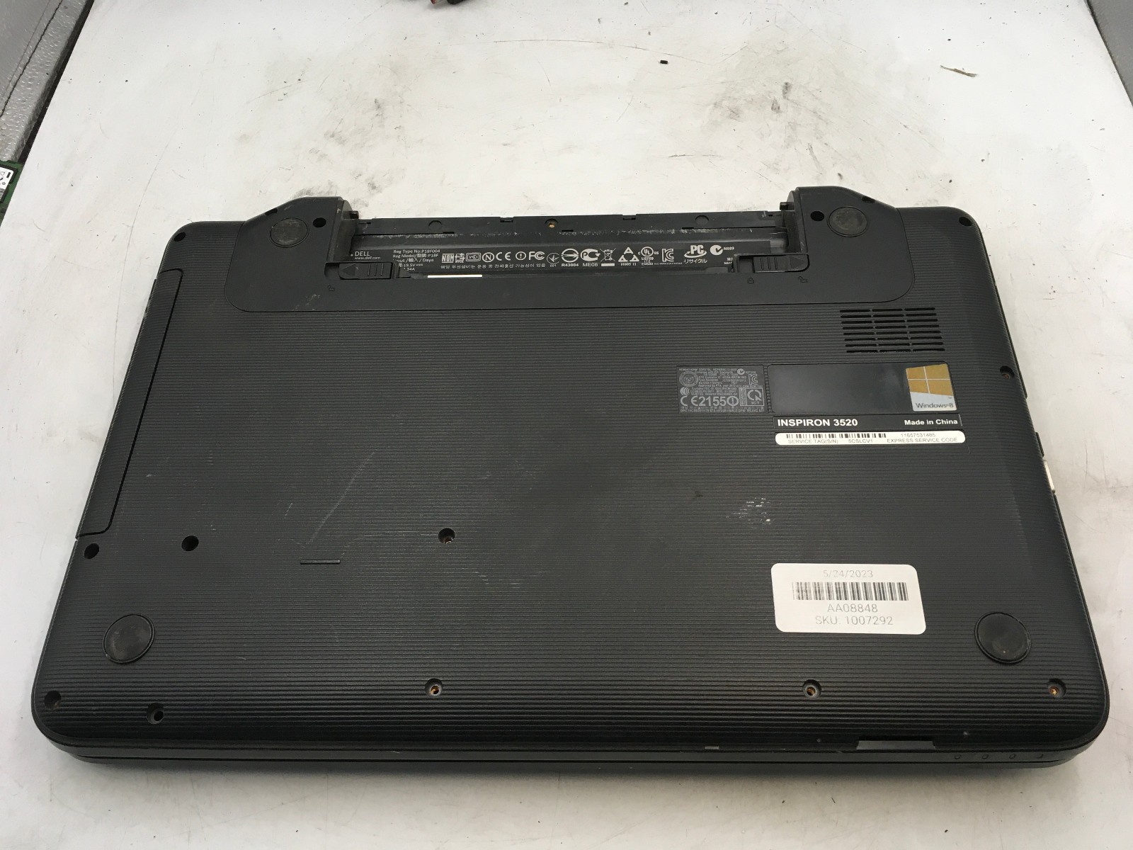 DELL INSPIRON 3520 – FOR PARTS/NO POWER – INTEL I3 1215U – 4GB RAM -READ DESC-BB