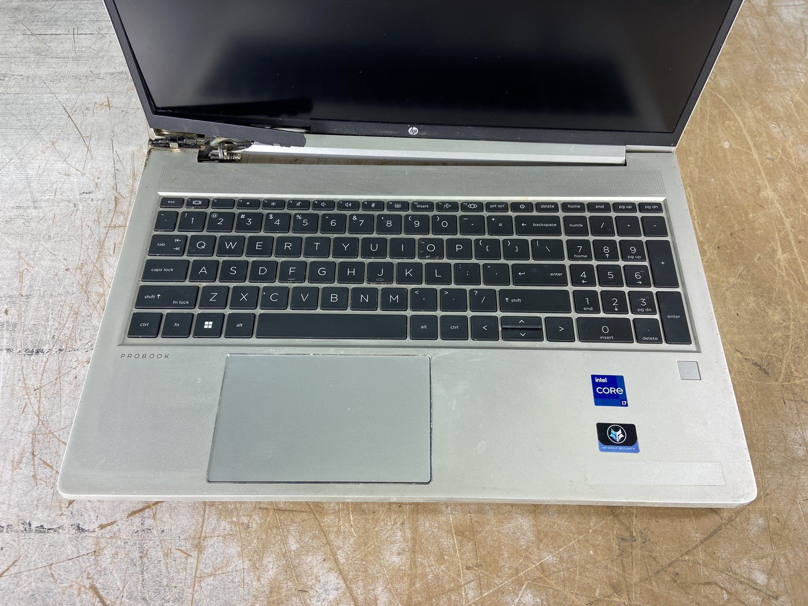 HP PROBOOK 450 G9 i7-1255U @ 1.20GHz, 4GB RAM, NO HDD/OS – (FOR PARTS)