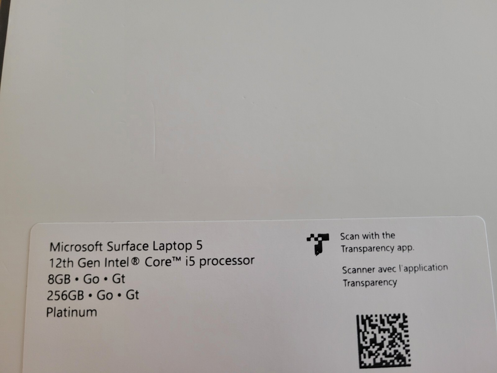 Microsoft Surface Laptop 5 13.5” Touch (256GB SSD, Intel Core i5 12th Gen NEW