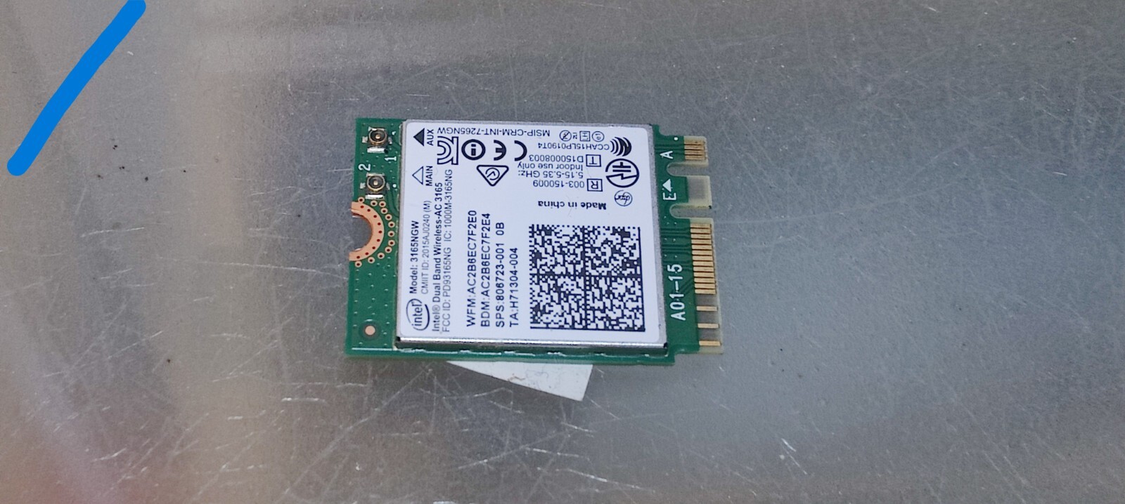 HP 15-AC 15-AF 250 G4 250 255 G5 15-BA DUAL BAND WIFI CARD COMBO 806723-005