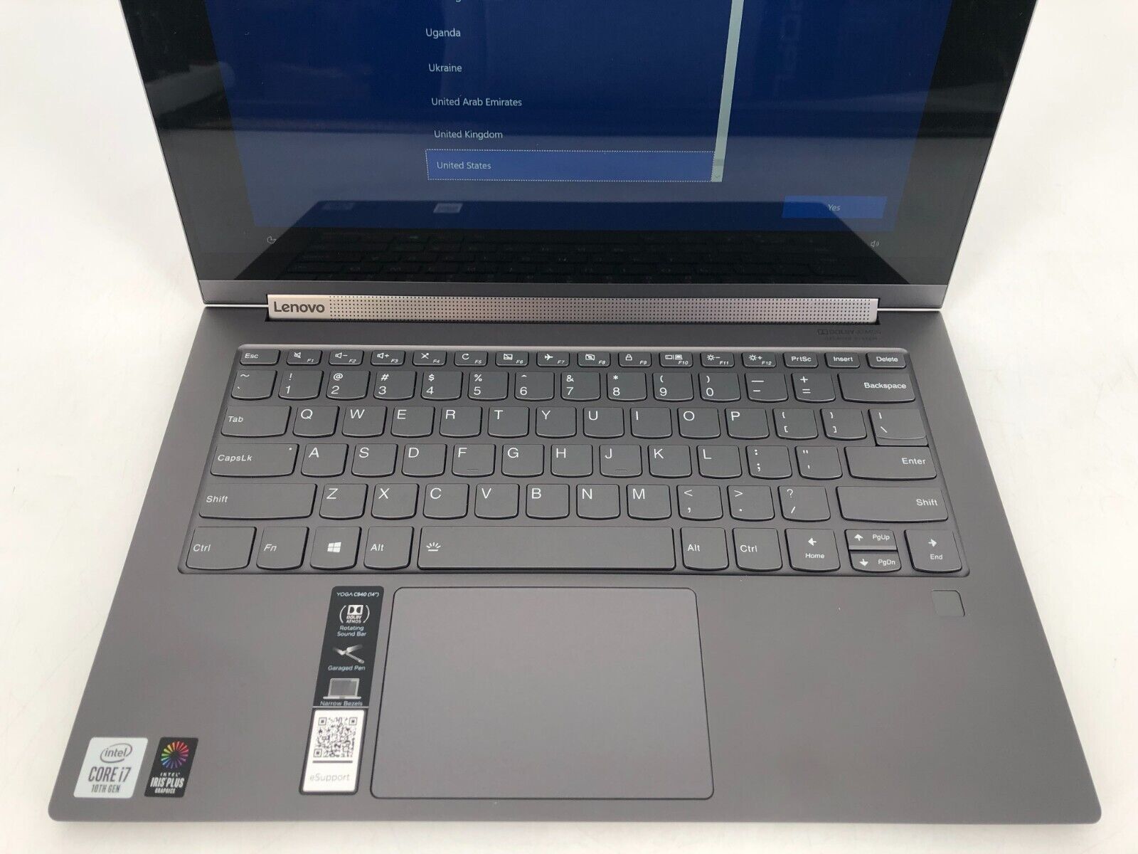 Lenovo Yoga C940 14″ FHD Touch 1.3GHz i7-1065G7 16GB RAM 1TB SSD – Very Good