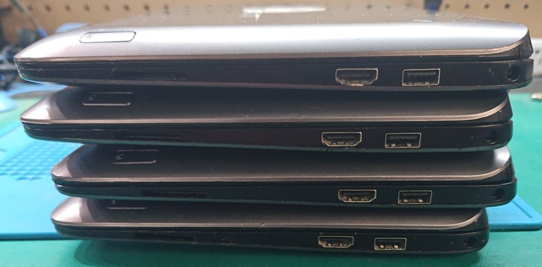 LOT 4 HP Pro x2 410 G1 11.6″ i5-4202Y 1.6GHz 4GB 2-in-1 Laptops FOR PARTS AS IS