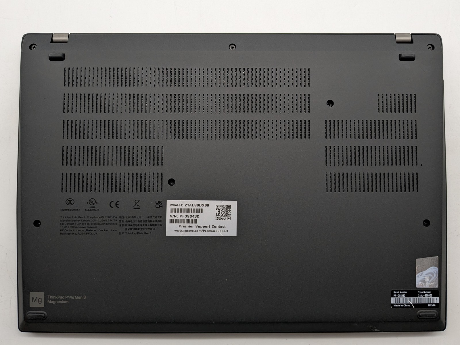 Lenovo ThinkPad P14s Gen 3 14″ FHD+ I7-1270P 1TB SSD 16GB W11P T550 Warranty