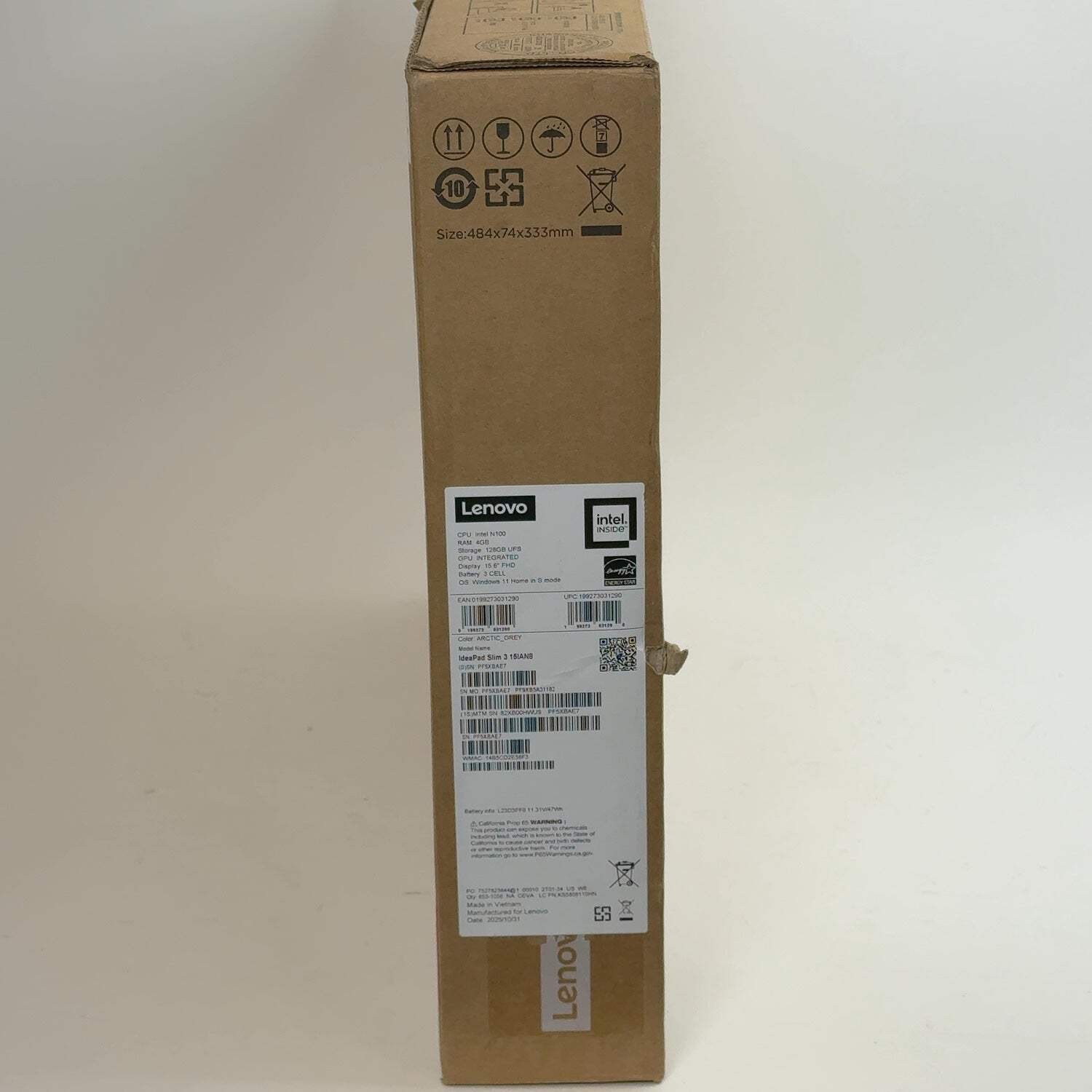 Lenovo IdeaPad Slim 3 15IAN8 15.6″ N100 1.8GHz 4GB RAM 128GB SSD