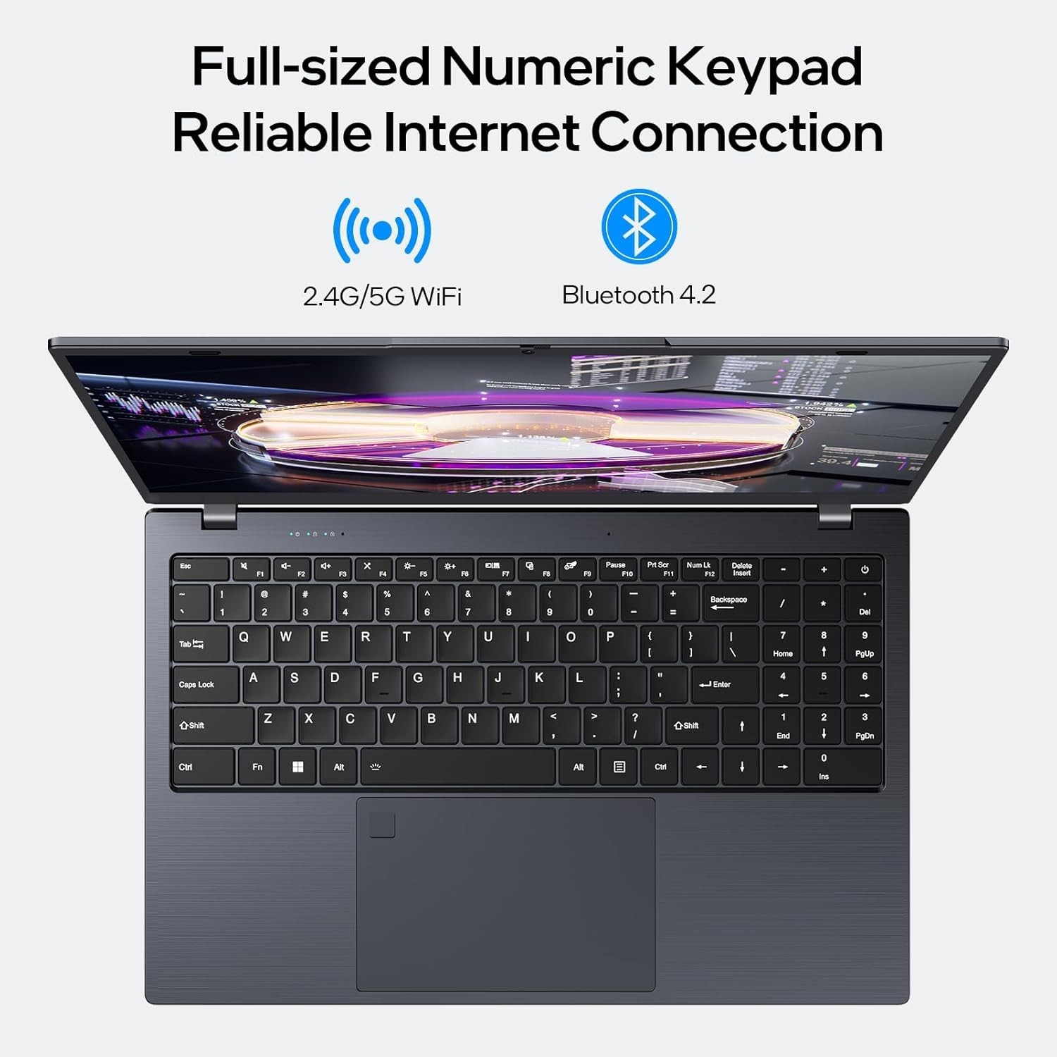 Lightweight 15.6-inch Laptop – 16GB RAM, 512GB SSD, Backlit Keyboard, Windows 11