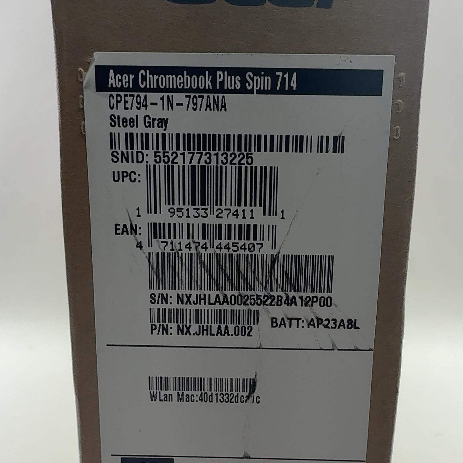 New Acer Chromebook Plus Spin 714 Core Ultra 7 155U 16GB RAM 256GB
