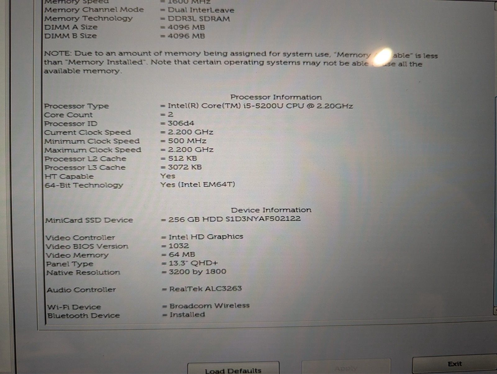 Dell XPS 13 9343 I5-5200U 2.20GHz, 8GB RAM, 256B SSD, 13.3″ QHD+ Touch