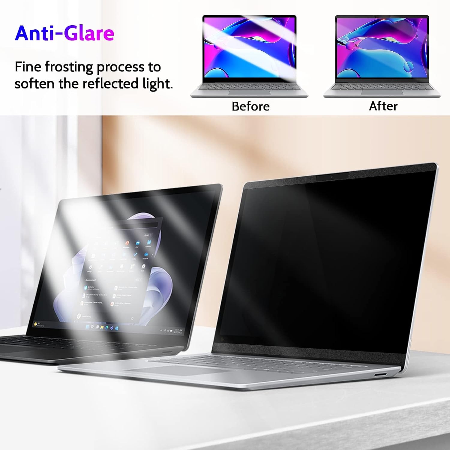 Magnetic Privacy Screen for Surface Laptop 6/5/4/3/2/1 13.5 Inch, Black Filter