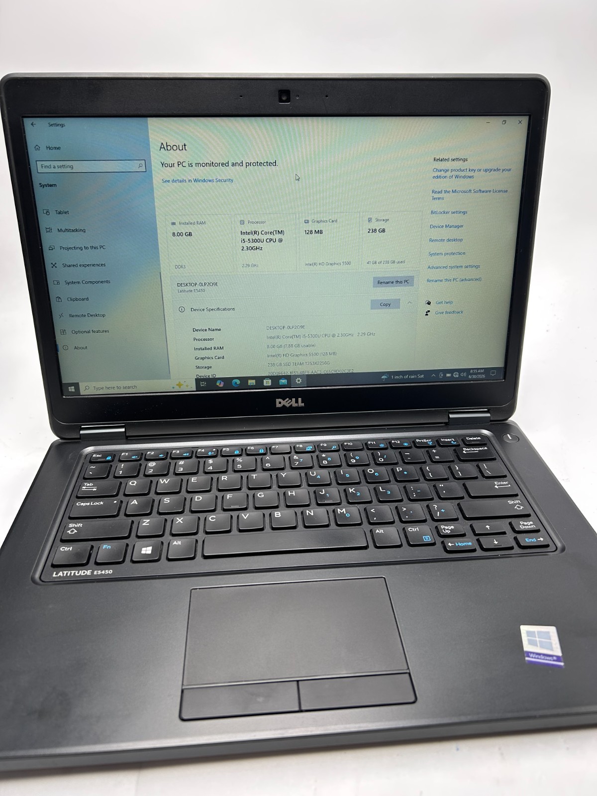 Dell latitude E5450|i5-5300u 2.3ghz|8gb RAM 256gb SSD|(L-11)