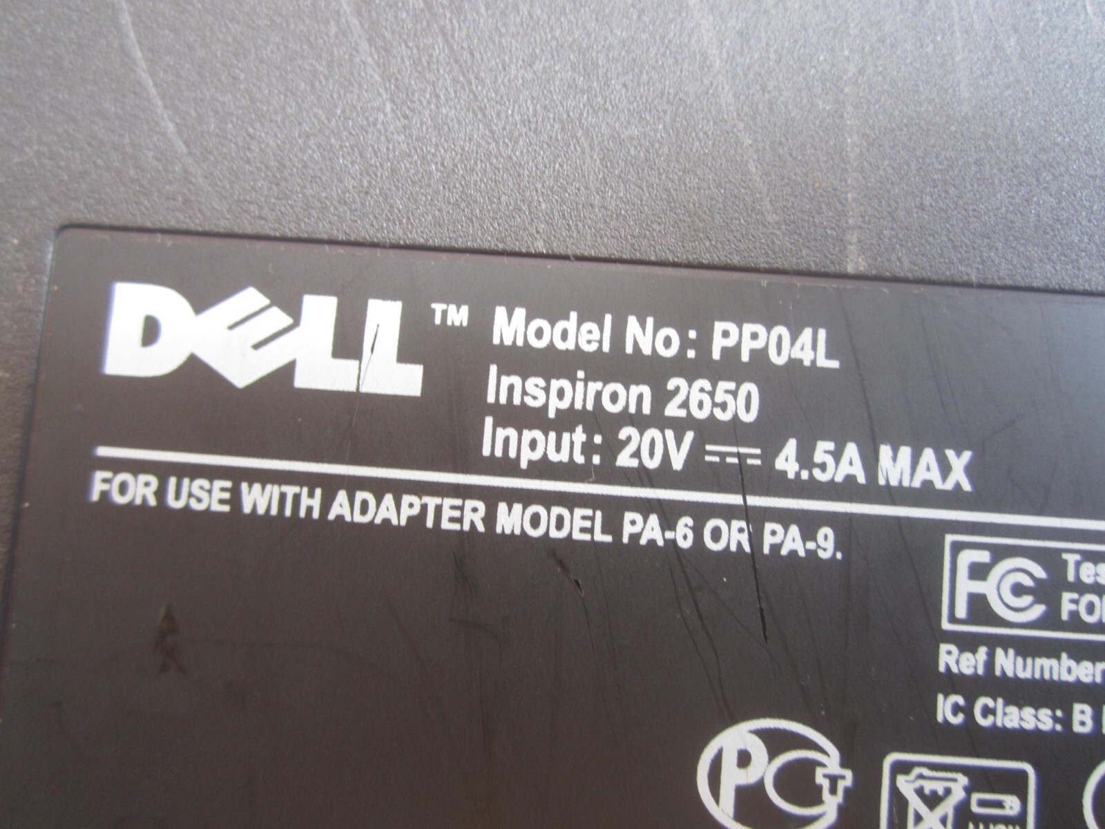DELL INSPIRON 2650 LAPTOP 256MBRAM 30GBHD SCREEN INTACT BAD BATT NO CORD – PARTS