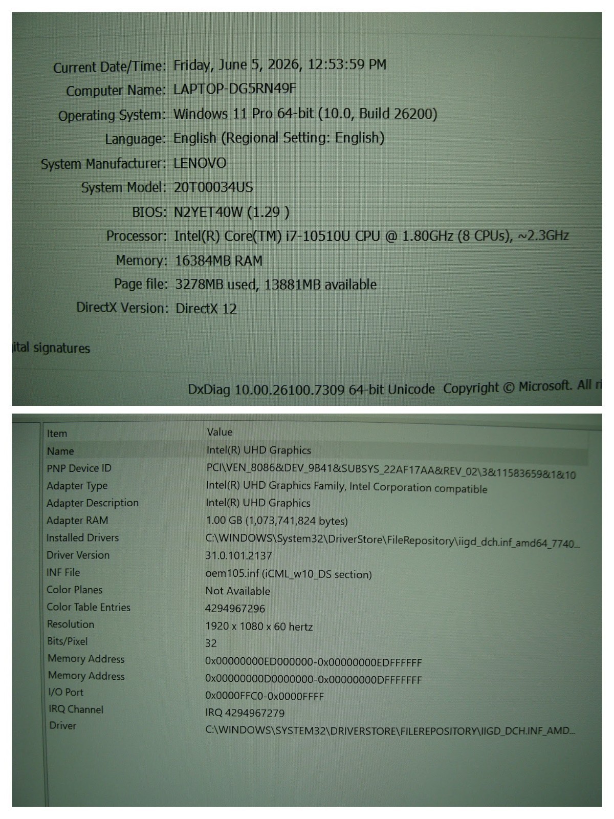 Lenovo ThinkPad T14s Gen 1 14″FHD TOUCH i7-10510U 1.8GHz 16GB 512GB W11P +PA 99%