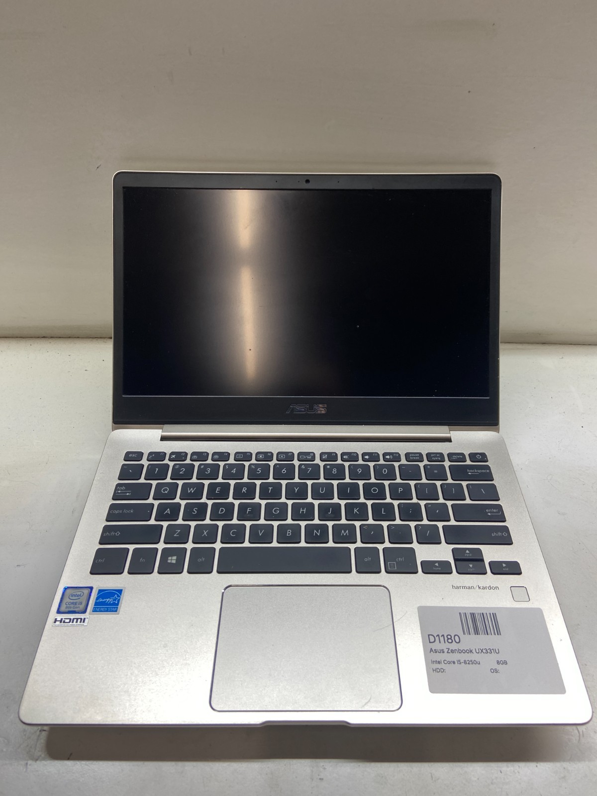 Asus Zenbook UX331U Intel Core i5-8250u 1.6GHz 8GB NO HDD