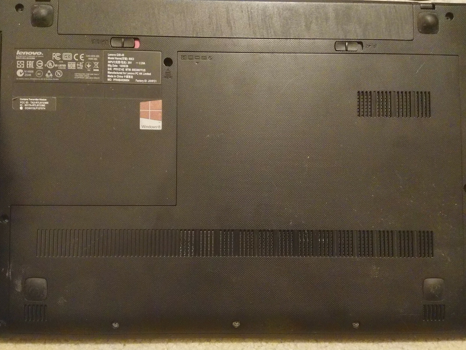 Lenovo IdeaPad G50-45 15.6in. 1TB HDD 4GB RAM AMD A6-6310 W/ Radeon R4 Graphics