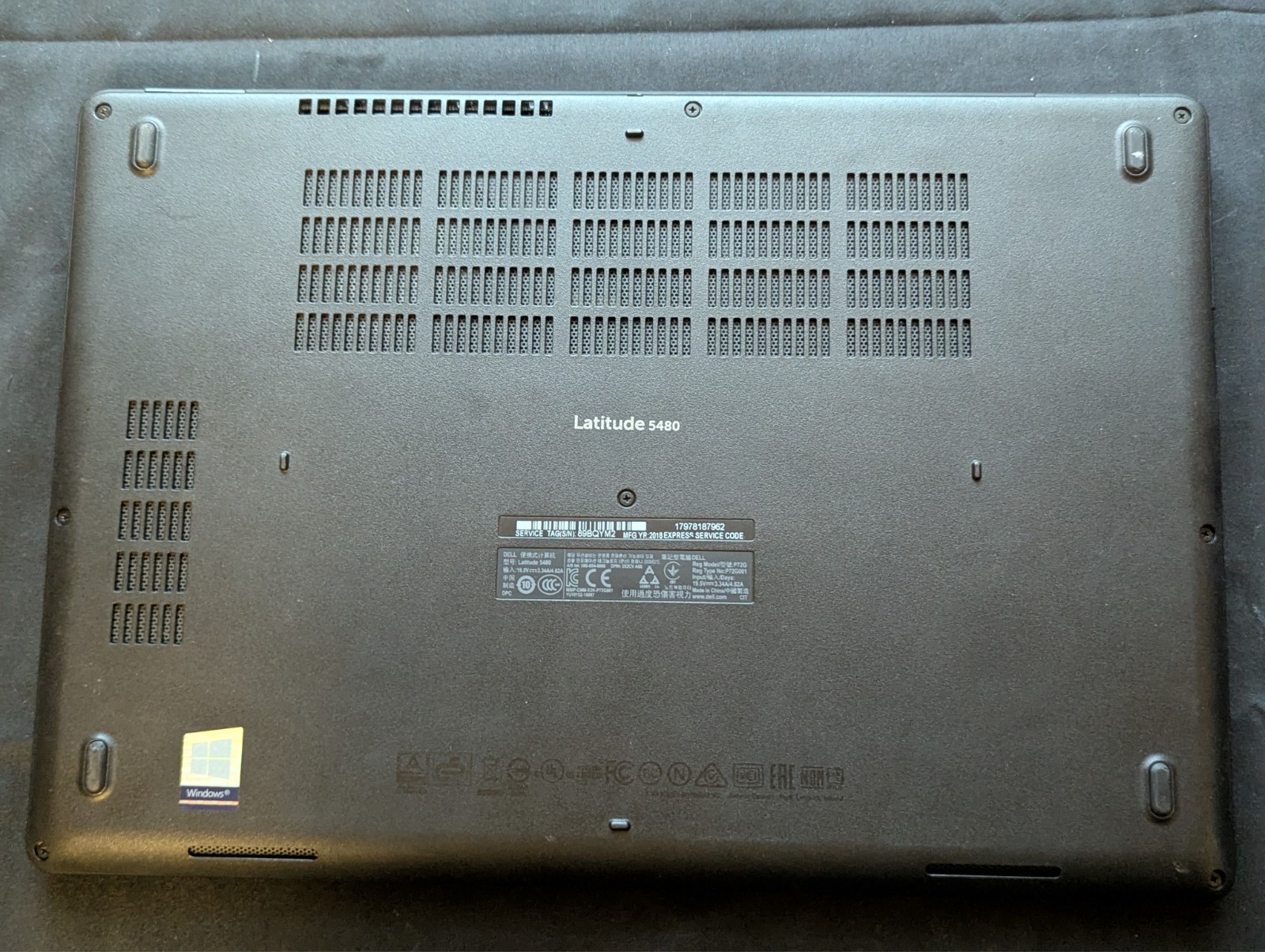 Dell Laptop – Latitude 5480 – i7-7820HQ 16GB 512GB SSD 930MX Touch Win10 Pro