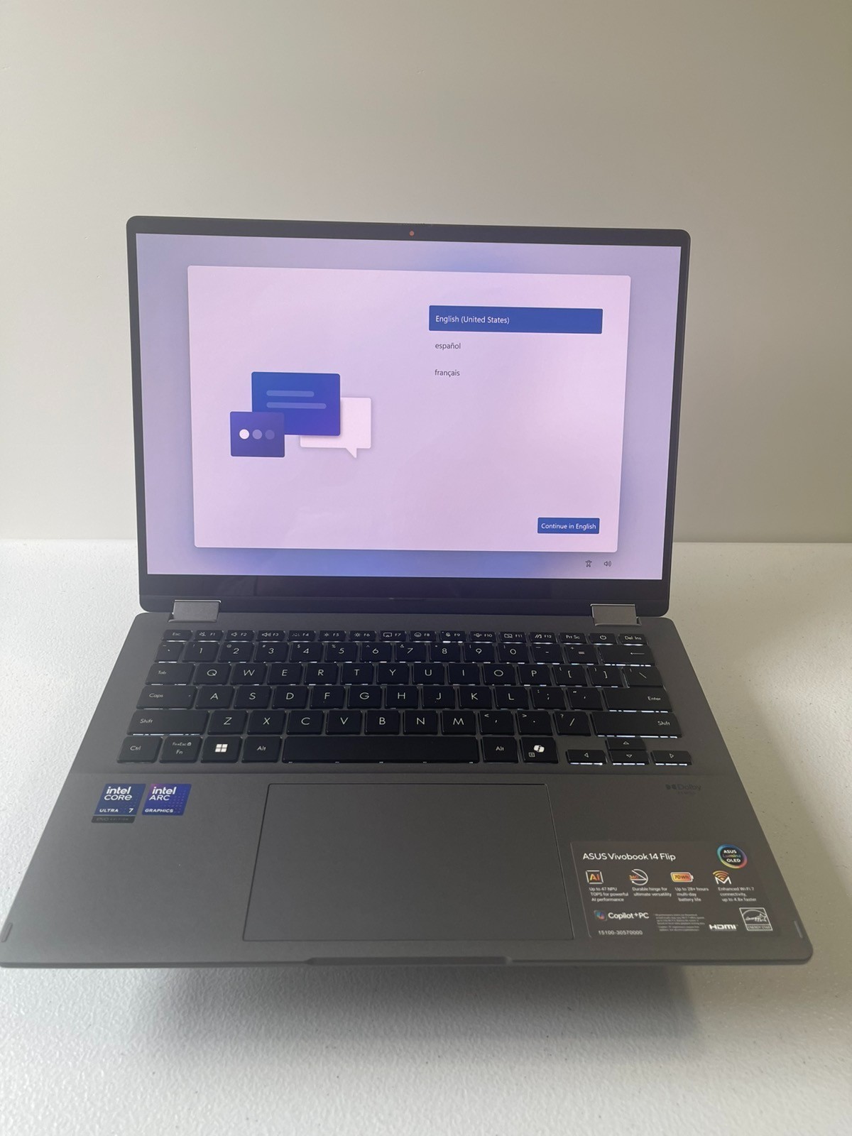 ASUS Vivobook Flip 14 2-in-1 OLED Touch Intel Ultra 7 256V 16GB RAM 1TB SSD