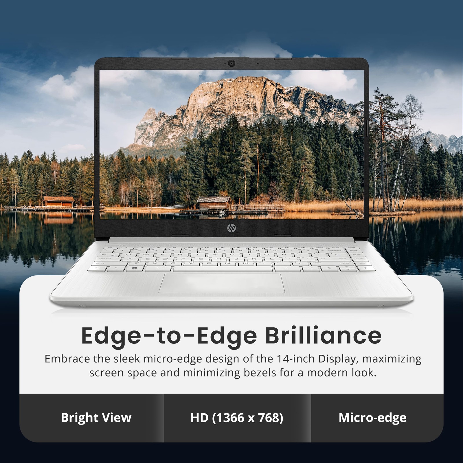 HP Flagship 14 Laptop with 1 Year Office 365 16GB RAM 1.28TB Storage (128GB eMMC