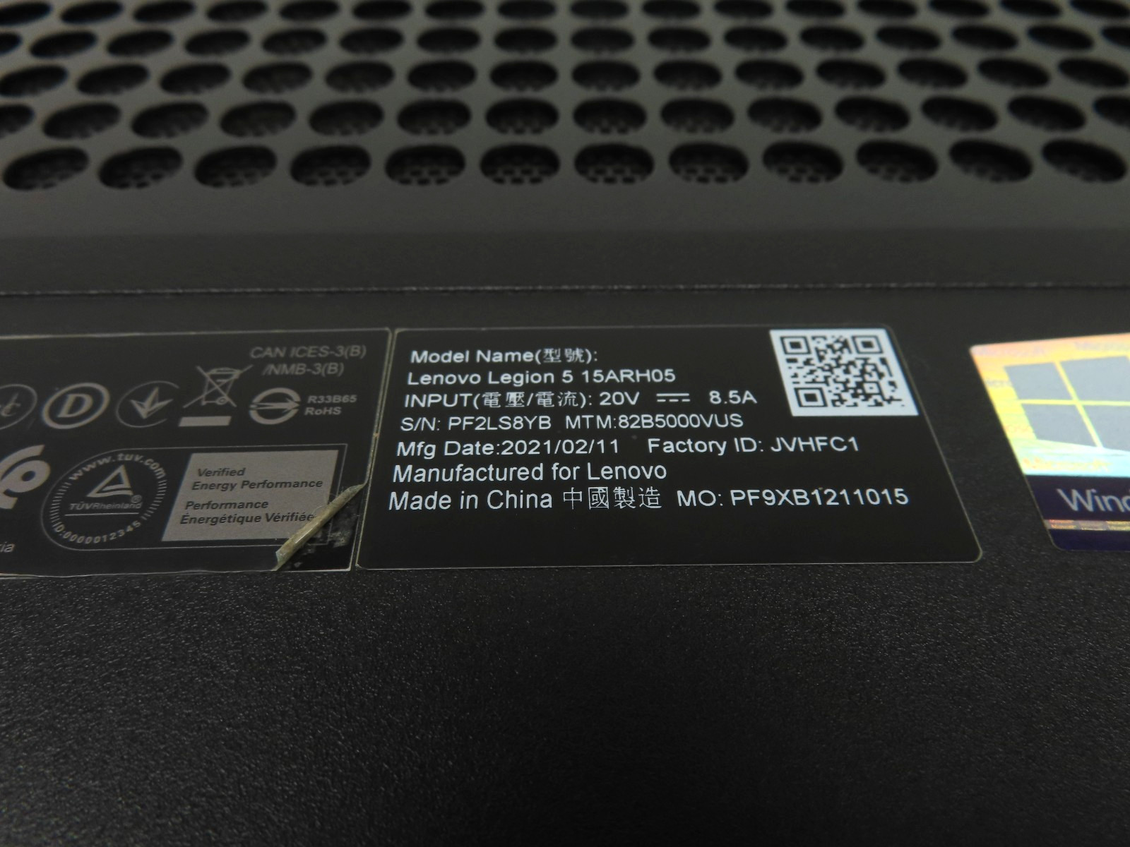 Lenovo Legion 5 15ARH05 15.6″ Ryzen 7 4800H 8GB RAM 512GB SSD GTX 1650 Ti