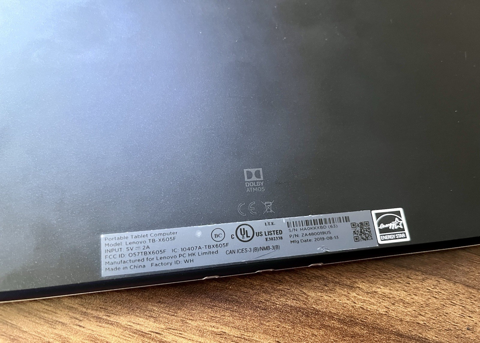 Lenovo Portable Tablet Computer TB-X605F 10.1 for Parts Or Repair Wont Turn On