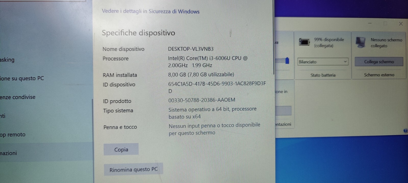LENOVO V110-15 MOTHERBOARD 448.08B01.001N I3-6006U INTEL UHD 520 4GB RAM