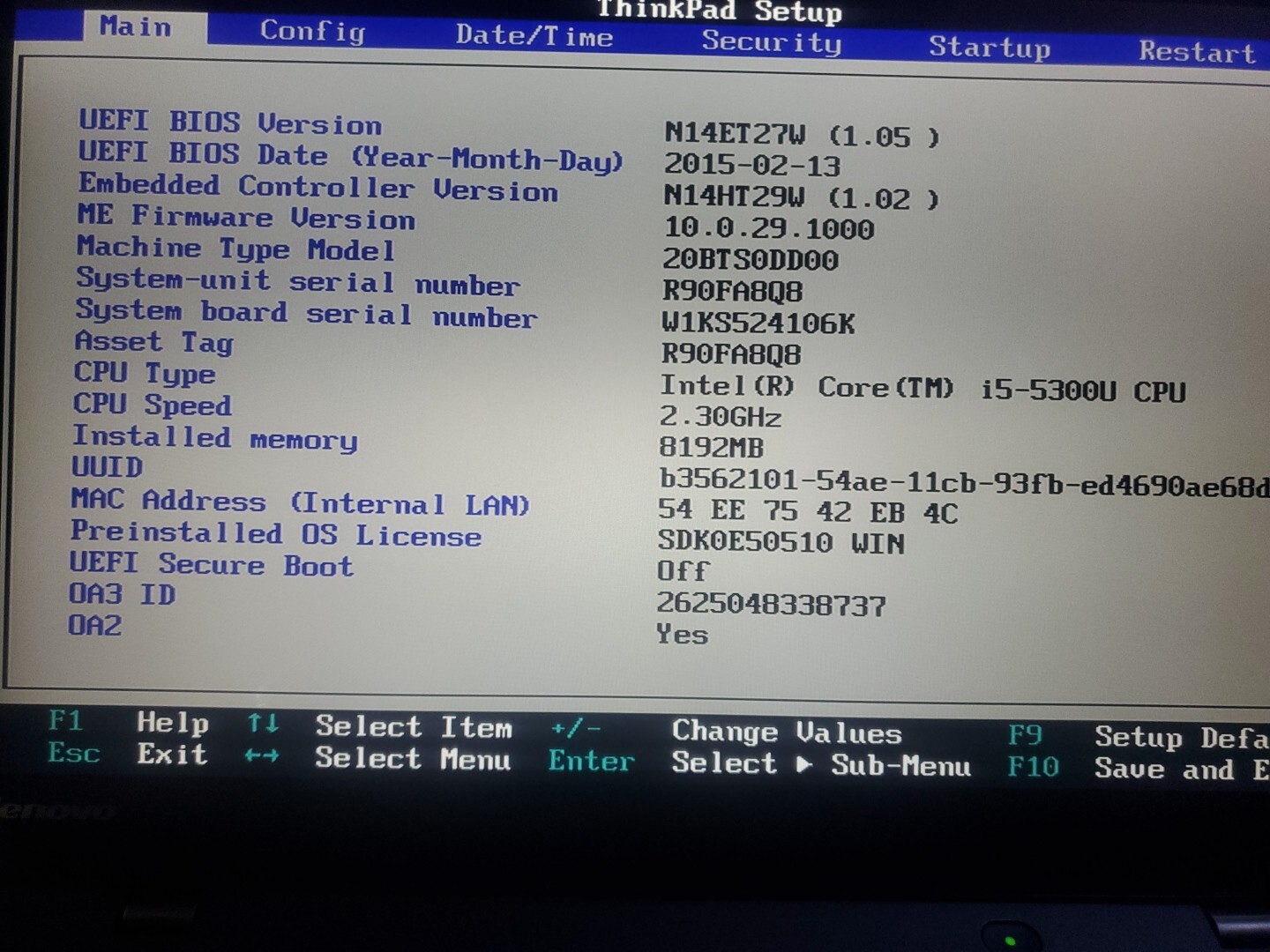 Lenovo X1 Carbon i5-5300U 8GB RAM 480GB . Touchscreen.