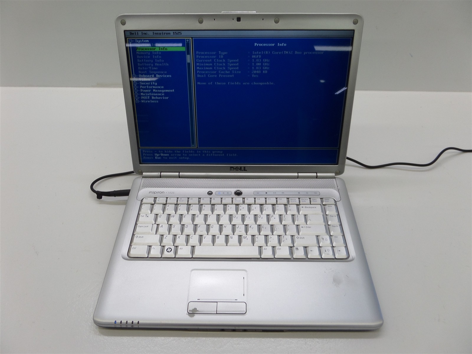 Dell Inspiron 1525 Intel Core 2 Duo 1.83GHz 3GB – No HDD or CDROM
