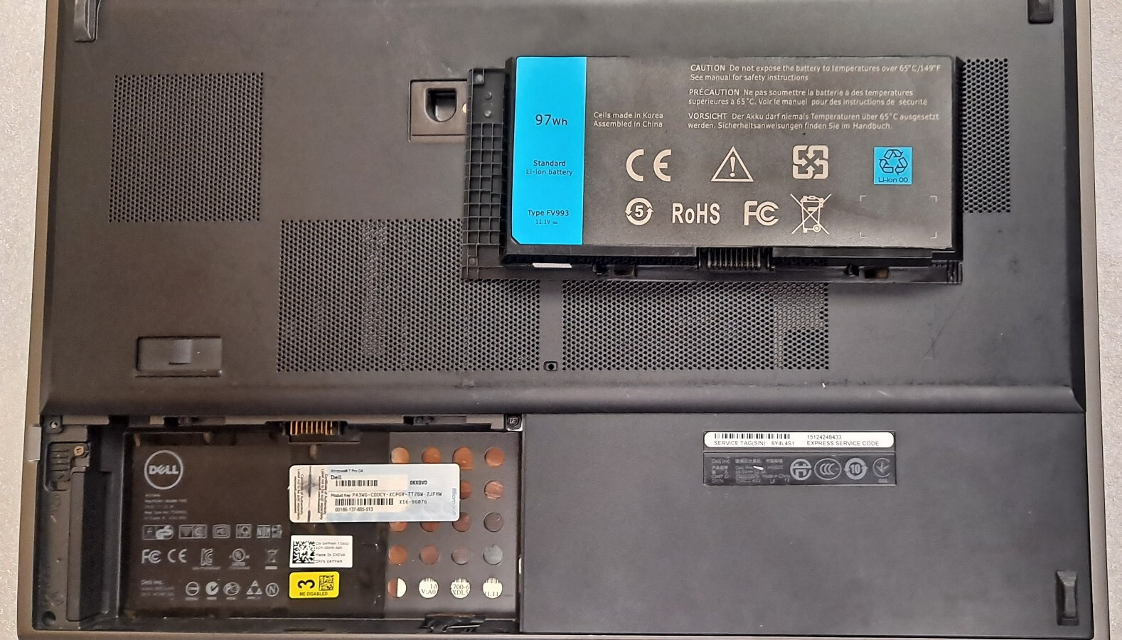 Dell M6600 17.3” laptop i5-2520 @2.5 gHz 256gb SSD, 16gb of memory, DVD-CD