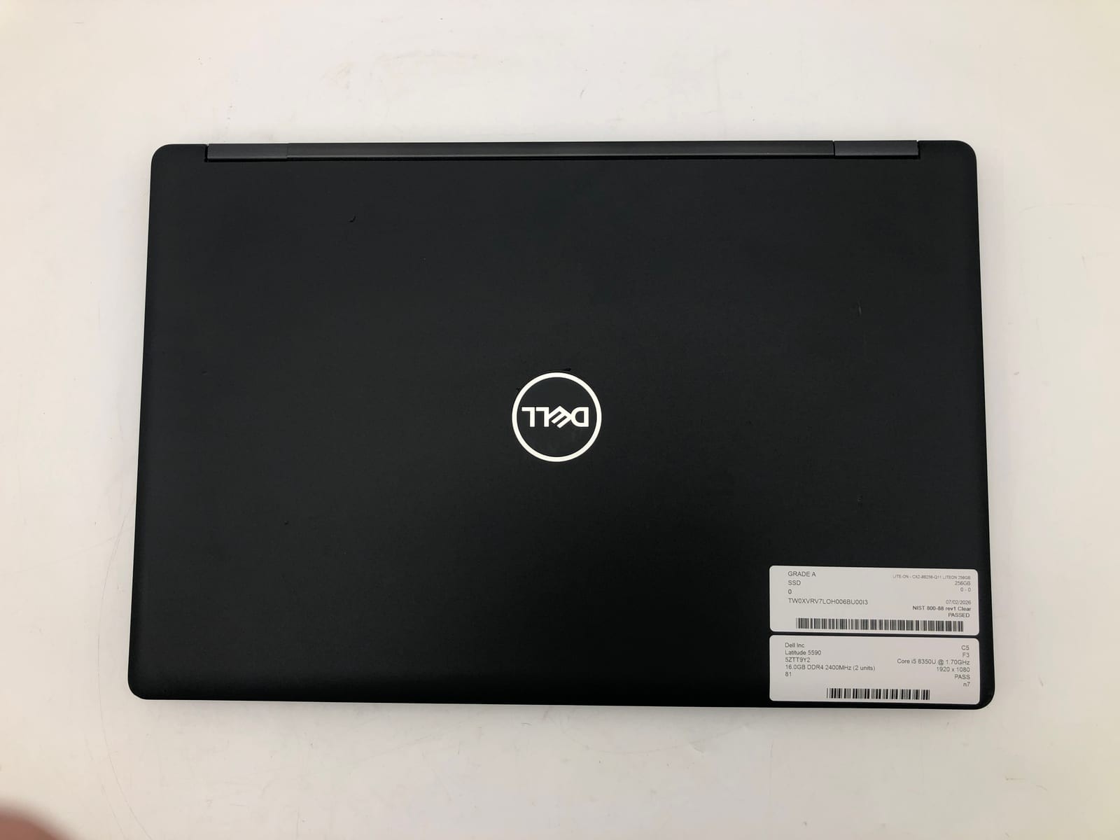Dell | Latitude 5590 | i5-8350U | 16GB | 256GB NVMe | Win 11 Pro | 81% Battery