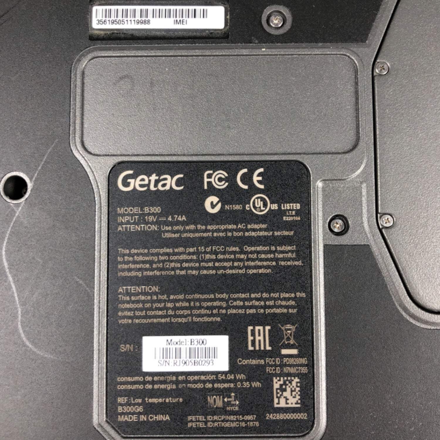 LOT OF 3x Getac B300 G6 13.3″ i7-6500U 2.6GHz 8GB DDR4 NO OS NO SSD NO CADDY