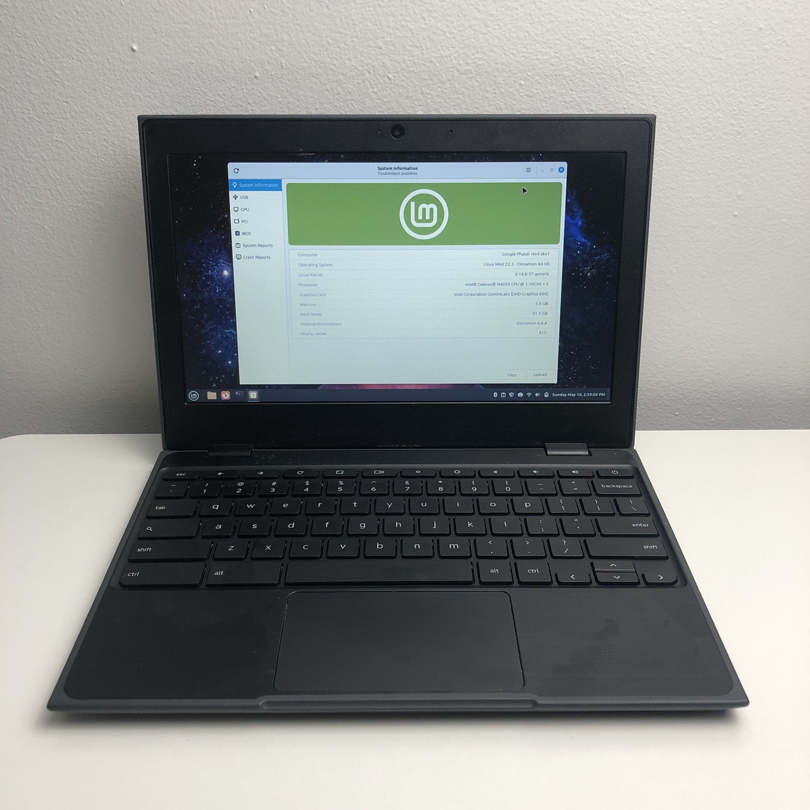 Linux Mint Lenovo 100e Gen 2 Chromebook 11.6″ 4GB With Charger